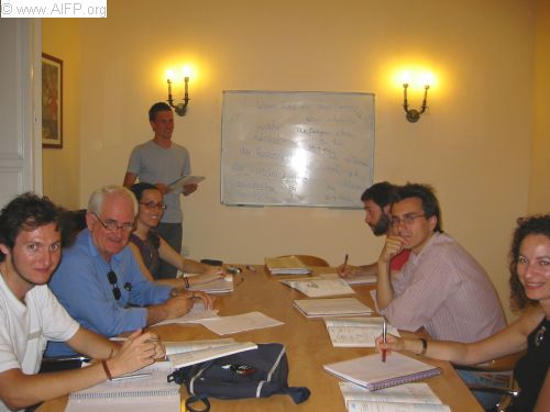 Students studying